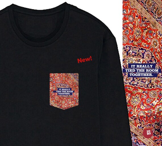 The Big Lebowski Rug Long Sleeve Pocket Tee Shirt