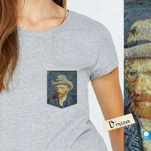 Van Gogh Pocket Shirt - Handmade Self Portrait Pocket Tee