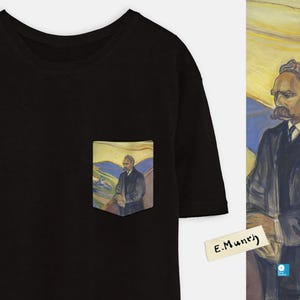 Friedrich Nietzsche T-shirt met zak - Edvard Munch