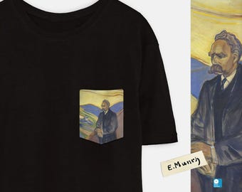 Friedrich Nietzsche Taschen-T-Shirt - Edvard Munch