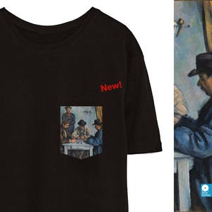 The Card Players Pocket Tee - Paul Cézanne - Presentes para jogadores de cartas - Bridge Cribbage Poker Spades Player Gift