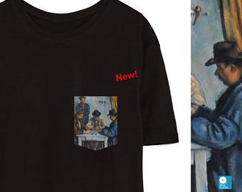 Cézanne Card Players Pocket Tee: Geschenk für Kunstliebhaber