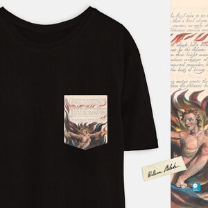 Camiseta de bolsillo de William Blake: ropa artística para hombre y mujer imagen 1