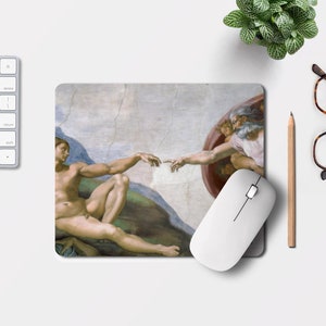 The Creation of Adam Mousepad - Michelangelo