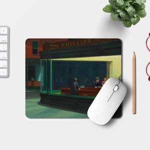 Nighthawks Art Mousepad - Artistic Desk Mat for Creative Professionals