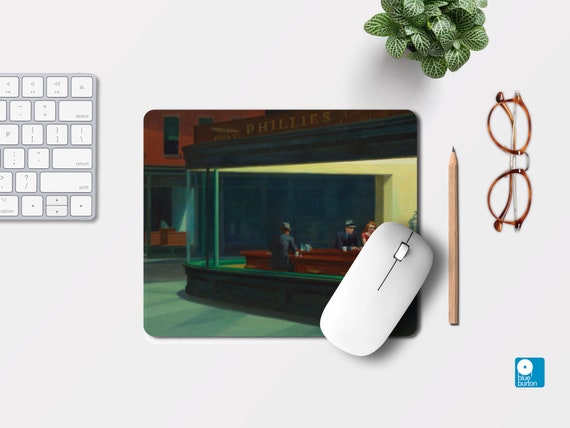 Nighthawks Art Mousepad - Artistic Desk Mat for Creative Professionals