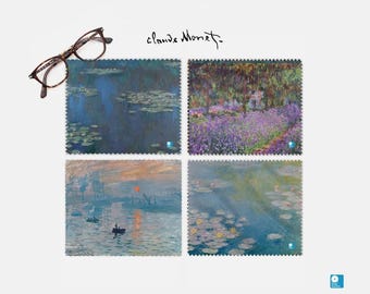 Monet Art Lens Cloth Set - Pack of 4 Microfiber Cloths for Glasses & Screens