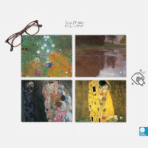 Gustav Klimt Lens Cloth Set - 4 Microfiber Art Cloths