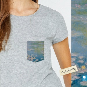 Claude Monet Pocket Tee - Water Lilies