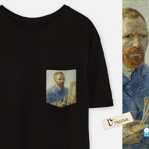 Van Gogh Art Pocket T-Shirt - Self-Portrait as a Painter