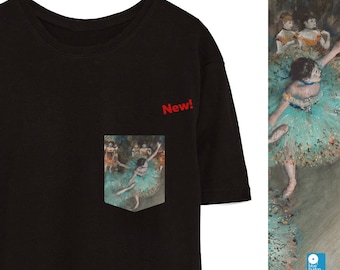 T-shirt danseuse se balançant avec poche - Chemise artistique Edgar Degas
