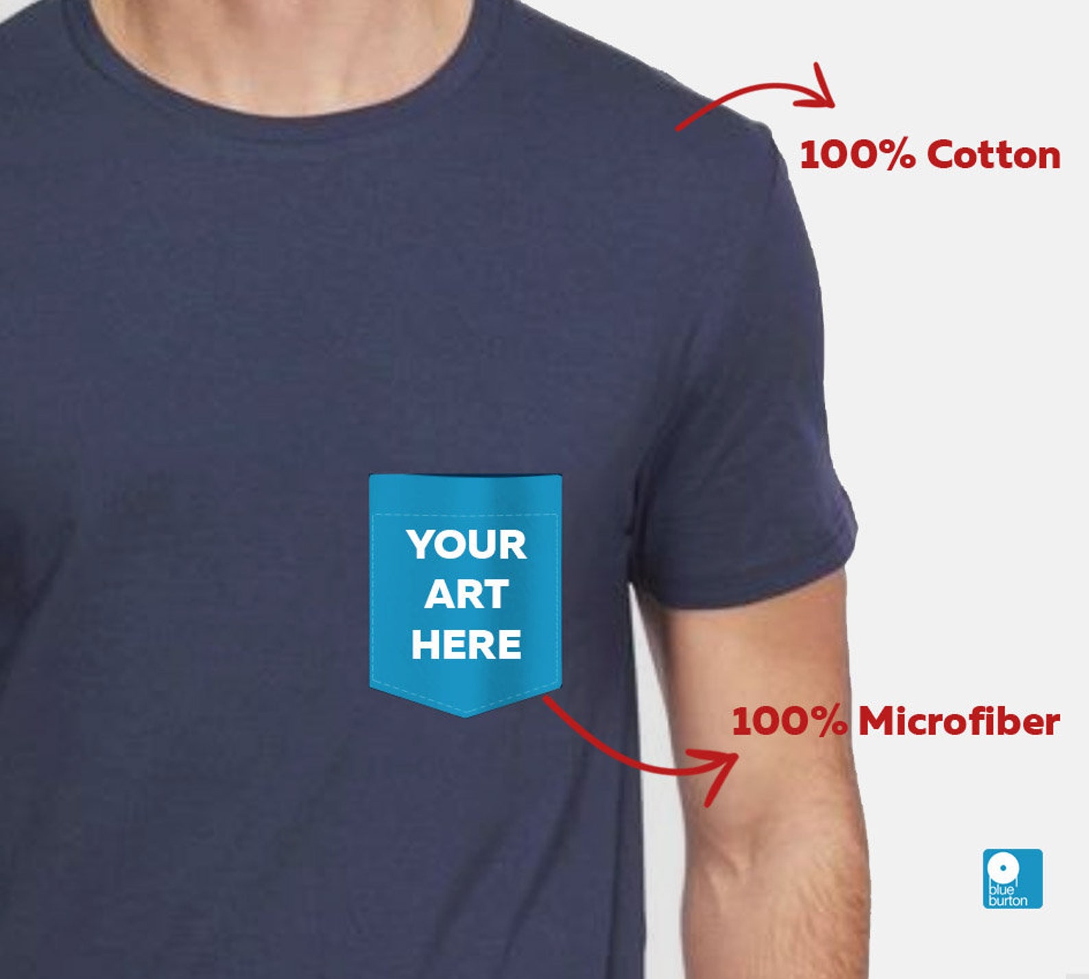 Custom Pocket Tee Etsy