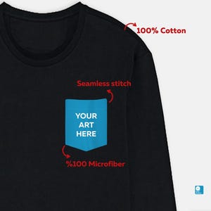 Custom Pocket Tee: Personalized Photo, Text, or Logo - Handmade