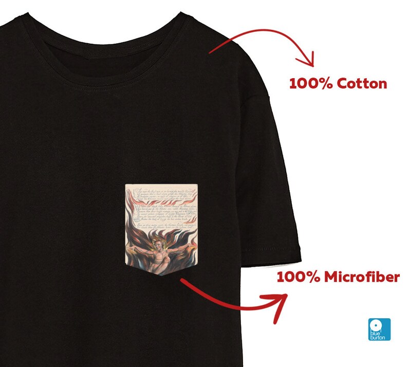 Camiseta de bolsillo de William Blake: ropa artística para hombre y mujer imagen 2