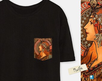 Alphonse Mucha Pocket Shirt