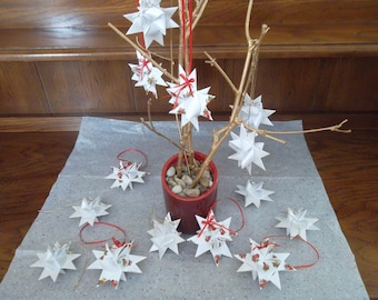 Paper Moravian Star Ornaments