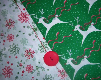 Christmas/Winter Table Runner - Prancing Reindeer and Snowflakes
