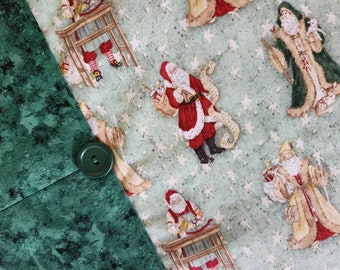 Winter Table Runner - Vintage Santas