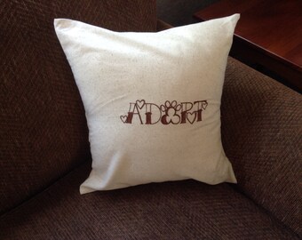 Embroidered Pillow Covers - Inspirational Quotes - 18x18 - Adopt