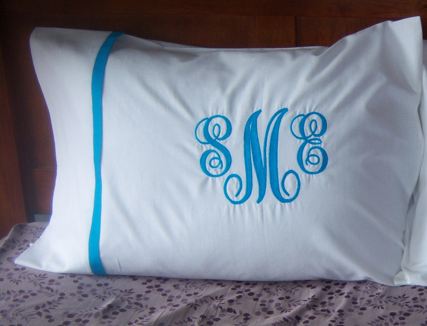 Personalized Monogrammed Pillowcases 1 Standard Bed Etsy