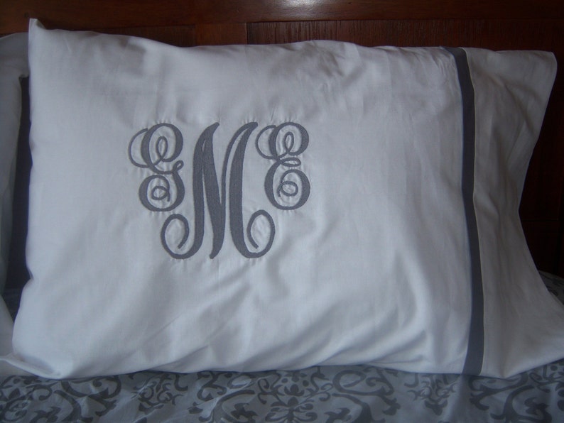Personalized Monogrammed Pillowcases 2 Standard Bed Etsy