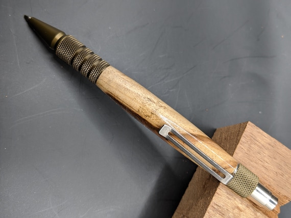 Personalized Exotic Hardwood Pen, Plated Metal Fittings, Lifetime Warranty