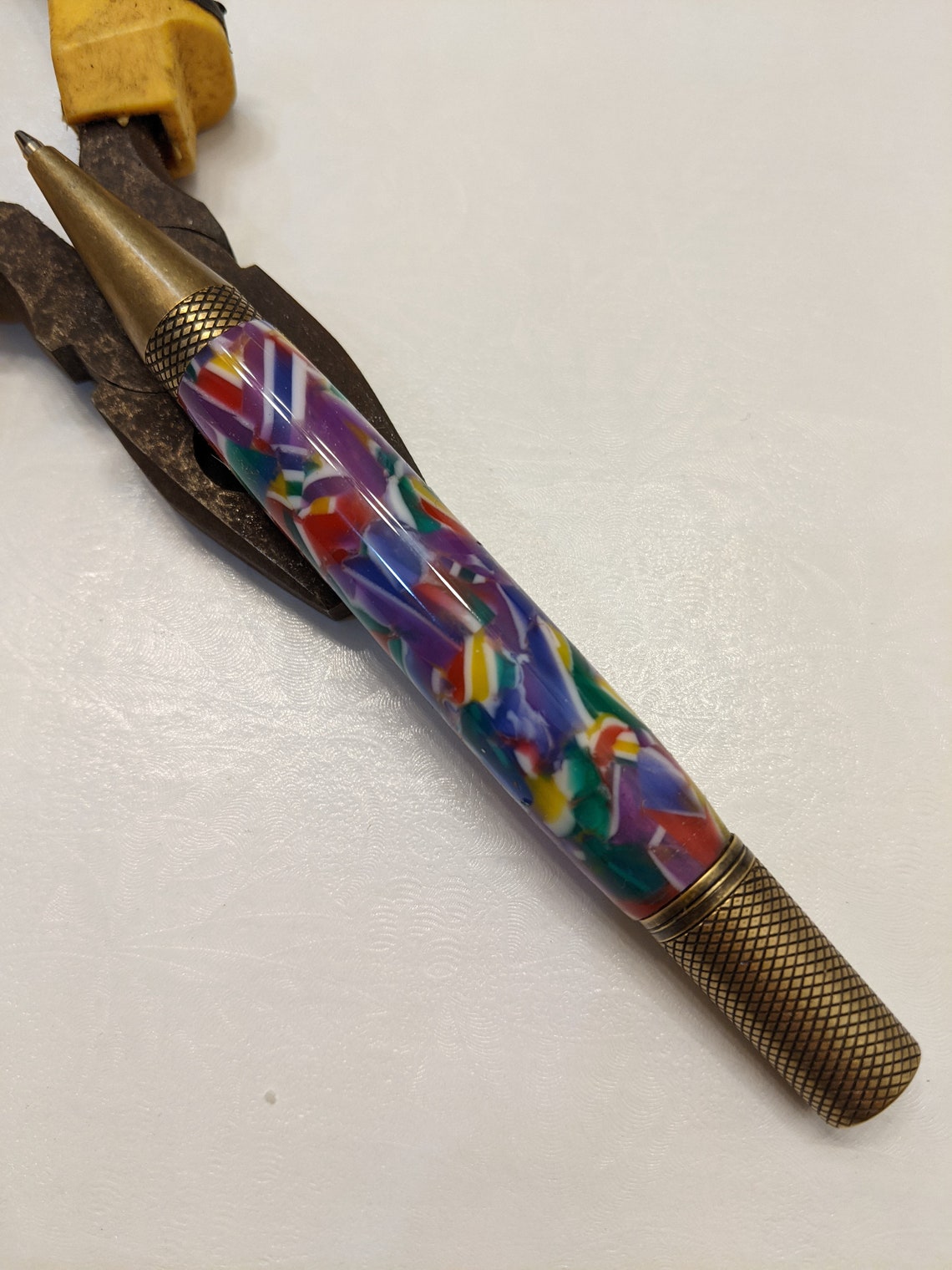 Hand-turned Twist Pen / Rainbow Acrylic / Durable Antique - Etsy