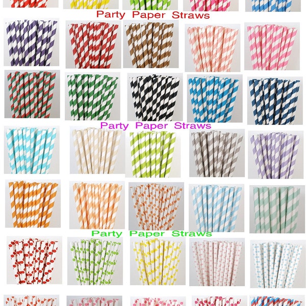 Reserved for Ada…..25 Light Blue Stripe Paper Straws