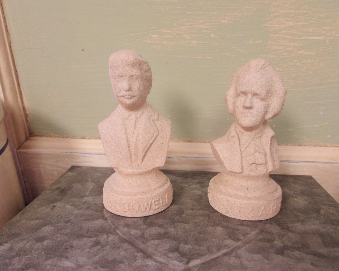 Vintage Mozart and Macdowell Music Composers Busts Neutral Etsy