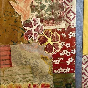 colorful original abstract mixed media collage