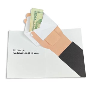 Birthday Card Money Holder Hand Pop Up image 4