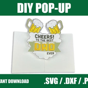 Cheers to Dad Pop-up Card SVG DIY Project