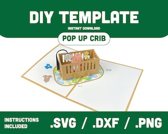 3D Baby Crib Pop Up SVG DIY Project