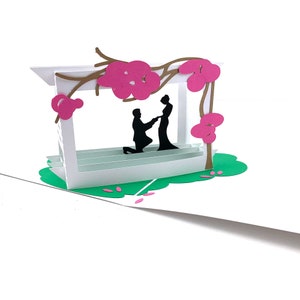 Cartão comemorativo para pérgula de casamento pop-up 3 estilos gay, lésbica, hetero