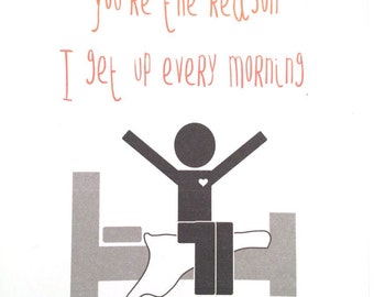 You Are The Reason I Get Up - Poop Card - Funny Card