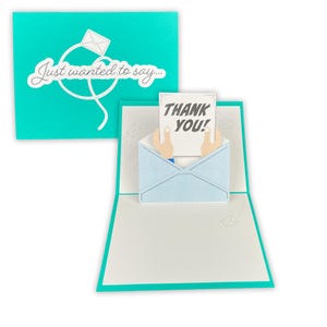 Carte de remerciement pop-up fantaisiste - Enveloppe 3D faite main et carte de voeux mains - Note d'appréciation unique | Merci pour toutes les occasions