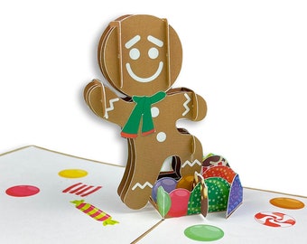 Gingerbread Man Pop Up Greeting Card