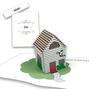 Cartão de felicitações Pop Up House - Presente de inauguração de casa - Bem-vindo ao lar
