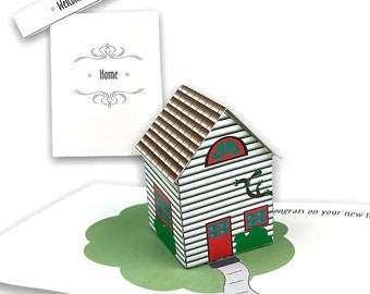 New Home Greeting Card - Pop Up House Greeting Card