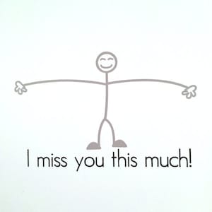 Mi manchi questo molto - scheda divertente - generale Greeting Card