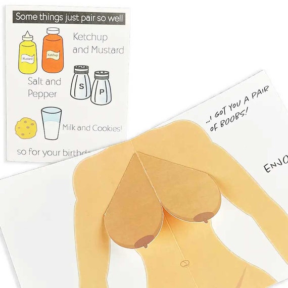 Pair of Boobs Pop-up Birthday Adult Birthday Card -  Canada