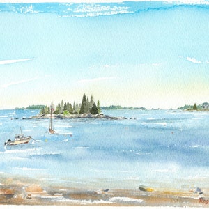 La costa del Maine, a sud di Rockland e Owl's Head