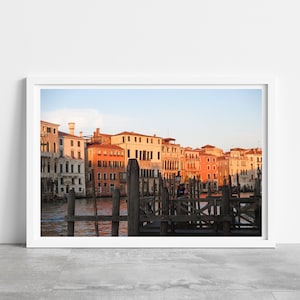Venice Canal Sunset Photo: Italy Travel Print (Digital Download)