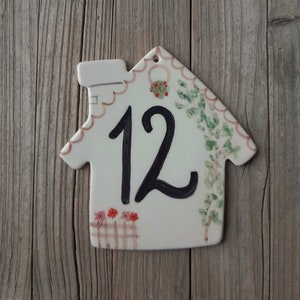 Custom Made Pottery House Number Tile, Cutom Address Tile, House number Tile