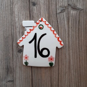Custom Pottery House Number Tile: Handmade Outdoor Sign