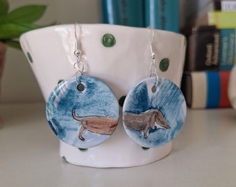 Cimenexe Orecchini Punk Bassotto Argento Salsiccia Cane Orecchini Piccolo Cucciolo Di Cane Minimalista Bassotto Gioielli Per Donne E Ragazze Regali - Foto 4