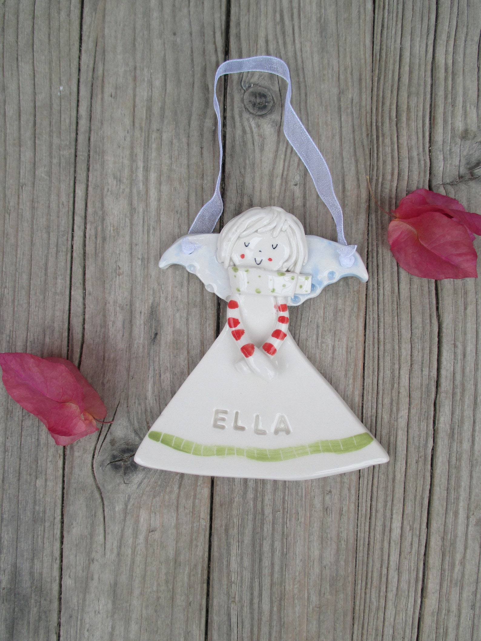 Personalisiertes Engel Engel mit Namen für Mädchen Keramik Etsy
