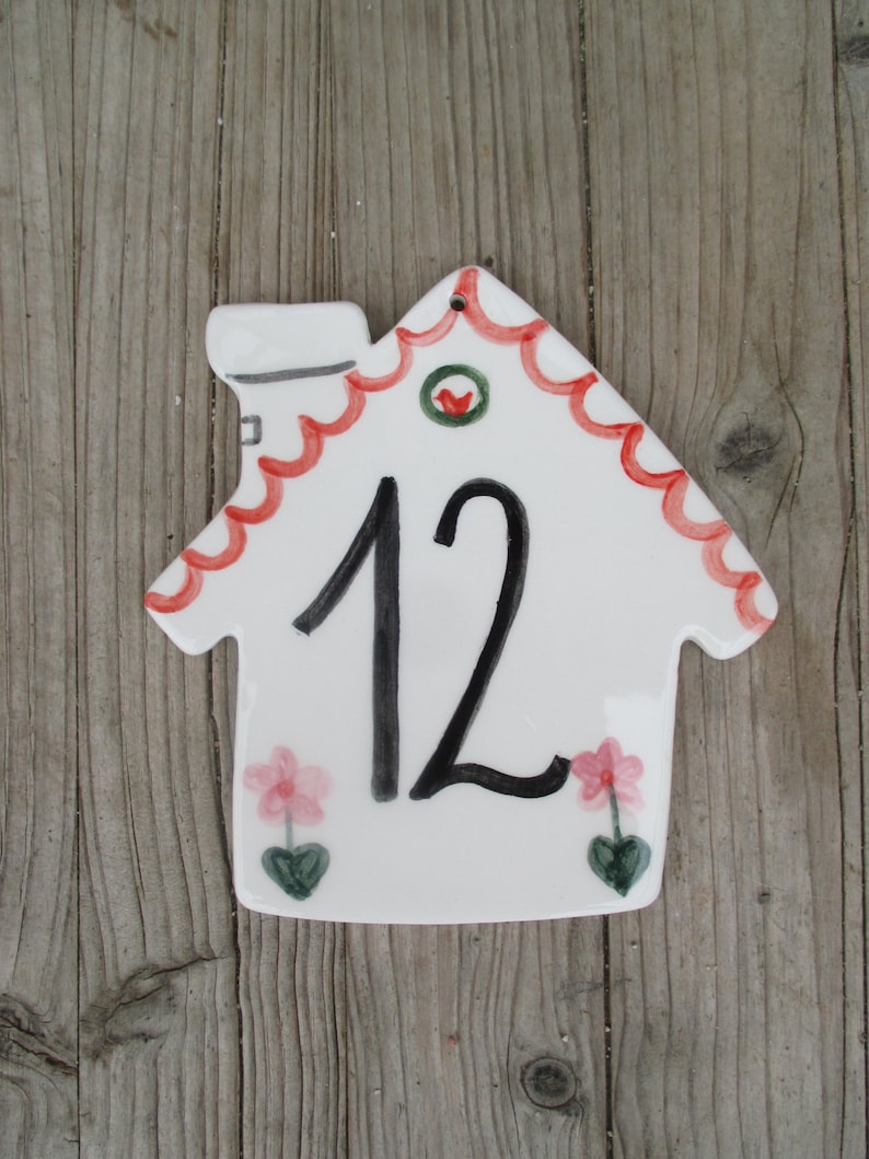 Pottery House Number Pottery House Tile Outdoor Numbers Etsy