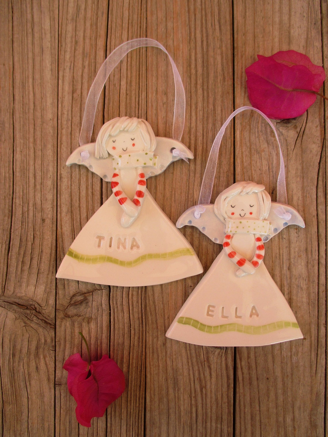 Personalized Angel Ornament With Name Pesonalisd Christmas - Etsy