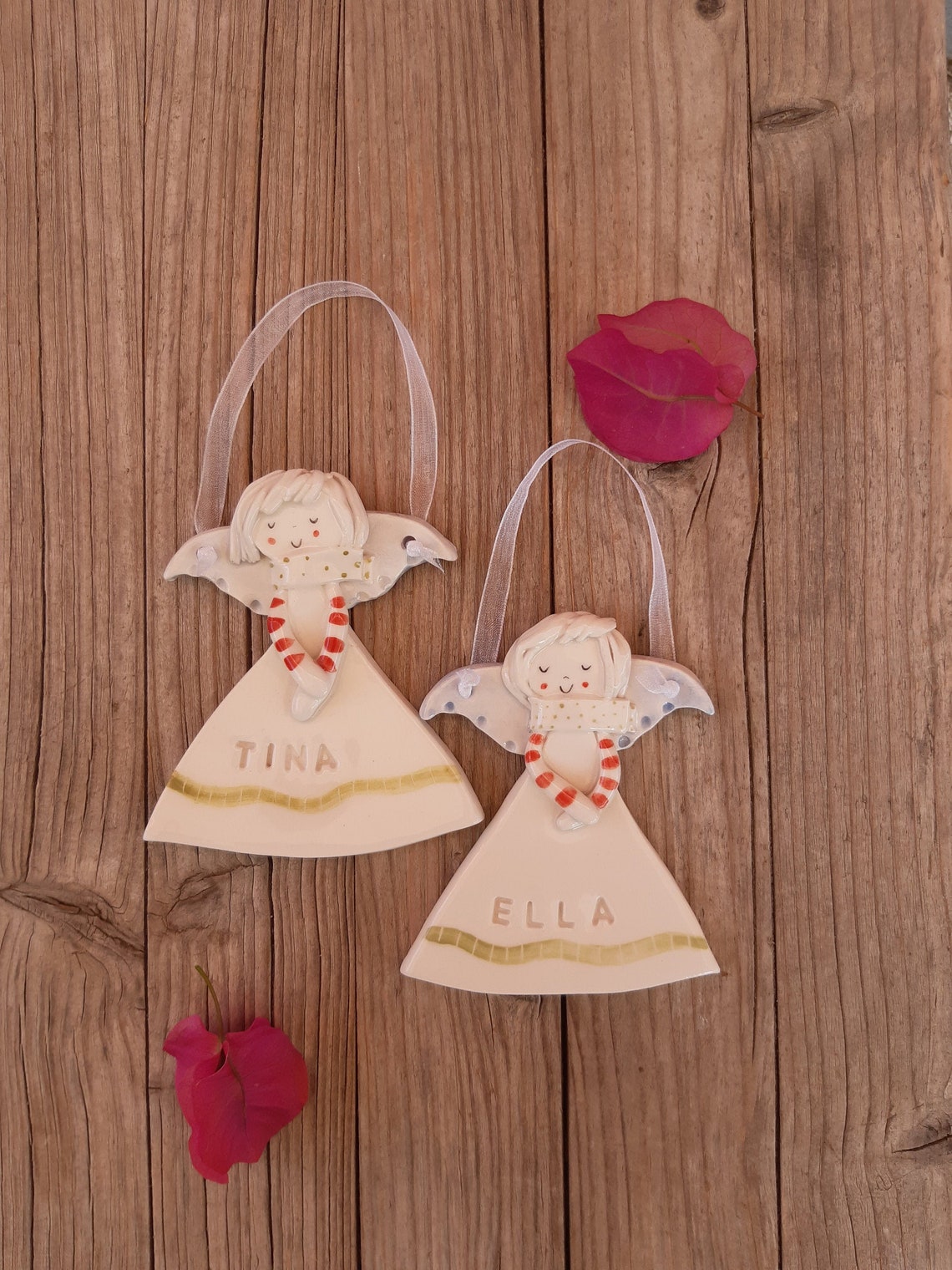 Personalisiertes Engel Engel mit Namen für Mädchen Keramik Etsy